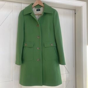 J. Crew Women's Vibrant Green Trench Coat